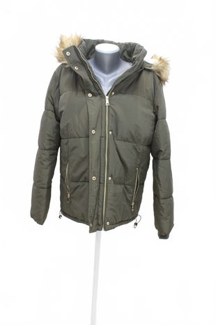 Dámska zimná bunda F&F, farba khaki, veľkosť 42