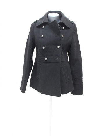 Dámsky kabát Amisu, farba čierna, veľkosť 38