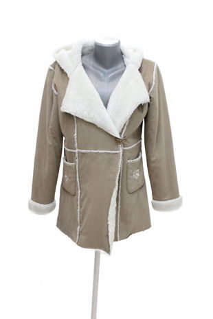 Dievčenský zimný kabát Genesis, farba hnedá, veľkosť 164