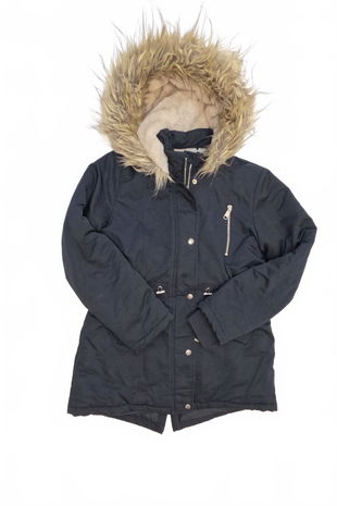 Dievčenská zimná bunda F&F, farba čierna, veľkosť 11-12 r