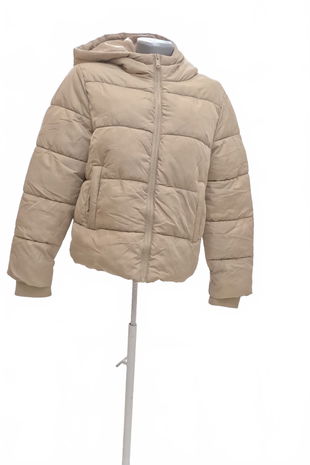 Dámska zimná bunda Pieces, farba béžová, veľkosť M