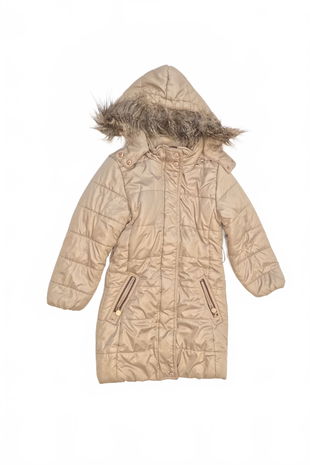 Dievčenská zimná bunda Genesis, farba béžová, veľkosť 110