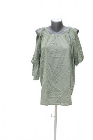 Dámske tričko Janina bez potlače, farba khaki, veľkosť 42