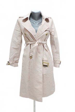 Dámsky kabát Mango, farba ružová, veľkosť XS