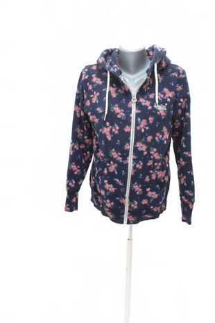Dámská mikina Superdry bez potisku, barva květovaná, velikost XL