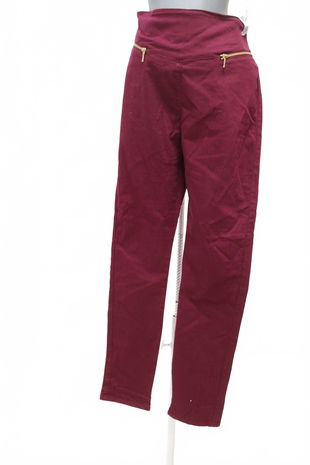 Dámske nohavice Vero Moda, farba bordó, veľkosť L