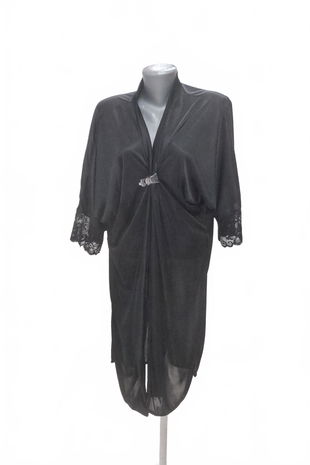 Dámsky župan Bodyflirt, farba čierna, veľkosť UNI