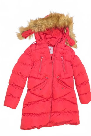 Dievčenská zimná bunda Glo Story, farba červená, veľkosť 146