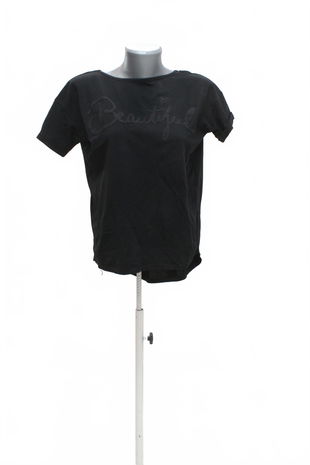 Dámske tričko Mshll Girl s potlačou, farba čierna, veľkosť S