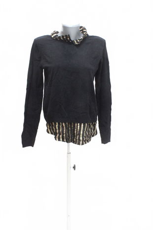 Dámsky sveter Camaieu, farba čierna, veľkosť M