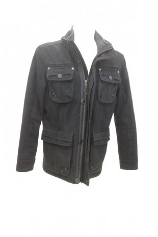 Pánský zimní kabát Angelo Litrico, barva černá, velikost M