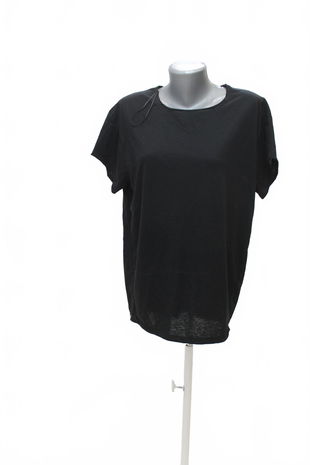 Dámske tričko Decathlon bez potlače, farba čierna, veľkosť L