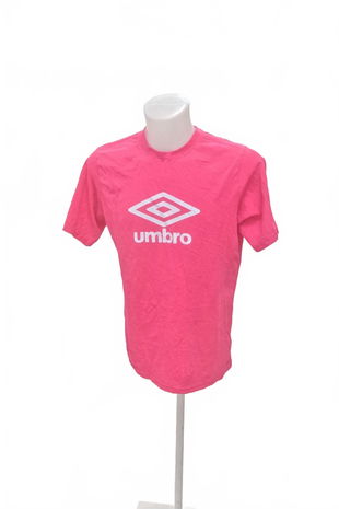 Pánské tričko Umbro s potiskem, barva růžová, velikost L