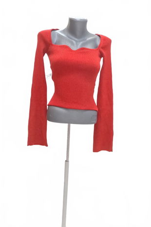 Dámsky sveter Amisu, farba červená, veľkosť S
