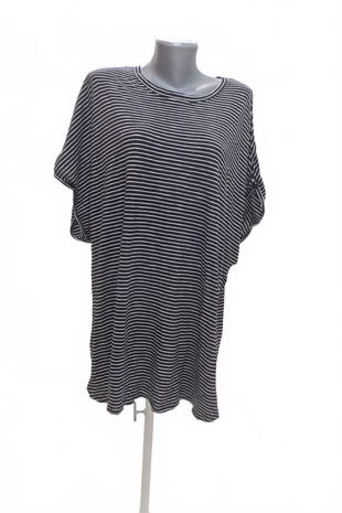 Dámské tričko Maxi Blue bez potisku, barva pruhovaná, velikost 54