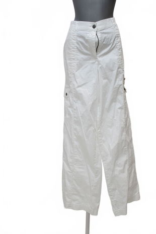 Dámské kalhoty Bpc Bonprix Collection, barva bílá, velikost 46