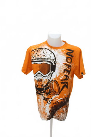 Pánské tričko Genesis s potiskem, barva oranžová, velikost L