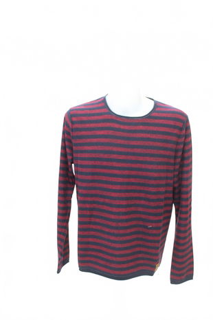 Pánské tričko Angelo Litrico bez potisku, barva pruhovaná, velikost L