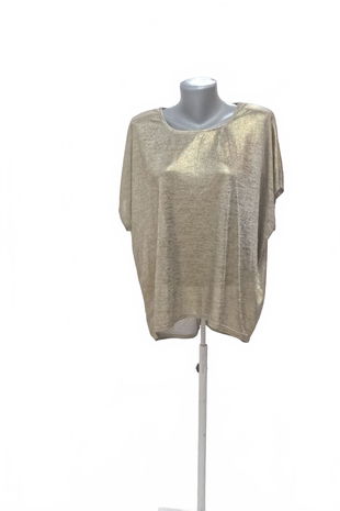 Dámske tričko Janina bez potlače, farba zlatá, veľkosť 44