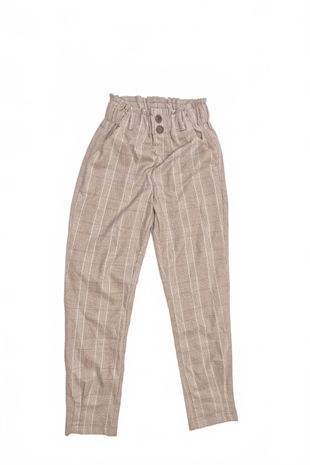 Dievčenské nohavice Reserved, farba béžová, veľkosť 152