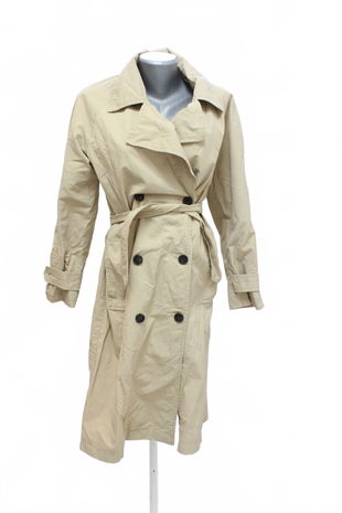 Dámsky kabát Bershka, farba béžová, veľkosť XS