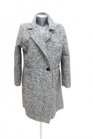 Dámsky kabát Made In Italy, farba sivá, veľkosť L
