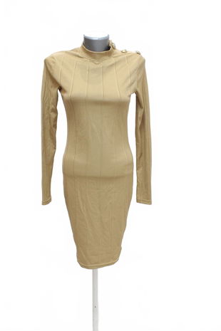 Dámske šaty Amisu, farba béžová, veľkosť 36