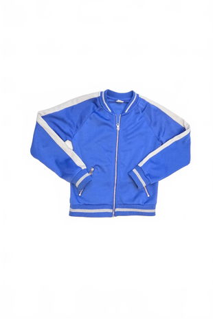 Dievčenská mikina Lindex bez potlače, farba modrá, veľkosť 134