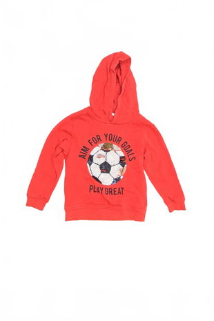 Chlapčenská mikina H&M bez potlače, farba červená, veľkosť 110