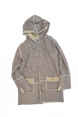 Dievčenský zimný kabát Kenvelo, farba hnedá, veľkosť 10-11 r