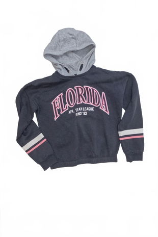 Dievčenská mikina F&F s potlačou, farba viacfarebná, veľkosť 13-14 r