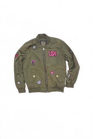 Dievčenská bunda C&A, farba vzorovaná, veľkosť 134