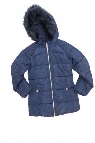 Dievčenská zimná bunda F&F, farba modrá, veľkosť 9-10 r