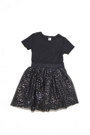 Dievčenské šaty C&A, farba čierna, veľkosť 134