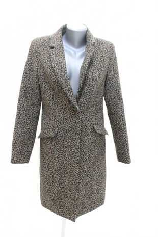 Dámsky zimný kabát F&F, farba zvieracie vzory, veľkosť 38