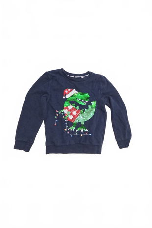 Chlapčenská mikina C&A bez potlače, farba modrá, veľkosť 134