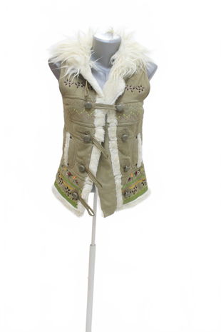 Dámska vesta Only, farba hnedá, veľkosť S