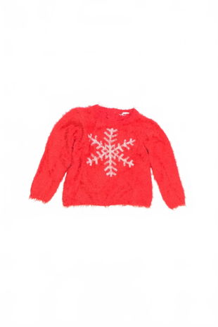 Dievčenský sveter Genesis, farba červená, veľkosť 4-5 r