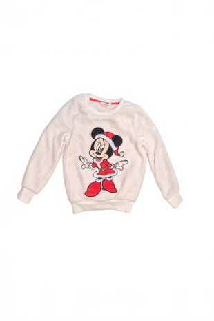 Dievčenská mikina Genesis bez potlače, farba biela, veľkosť 122