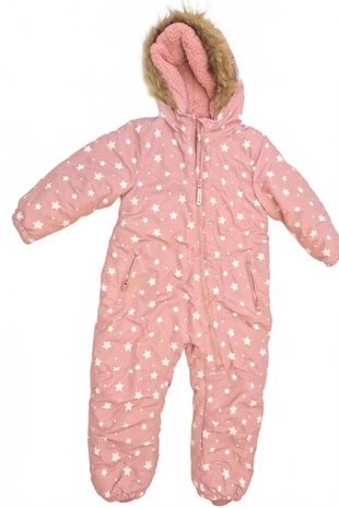 Dievčenská zimná kombinéza Sinsay, farba ružová, veľkosť 116