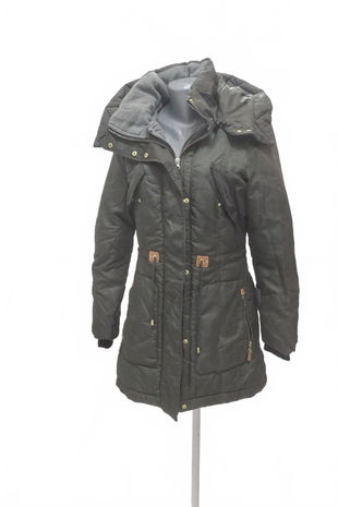 Dámska zimná bunda Zara, farba khaki, veľkosť L