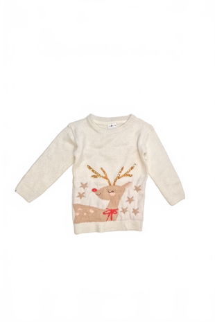 Dievčenský sveter Genesis, farba biela, veľkosť 92