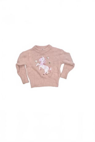 Dievčenský sveter C&A, farba ružová, veľkosť 104