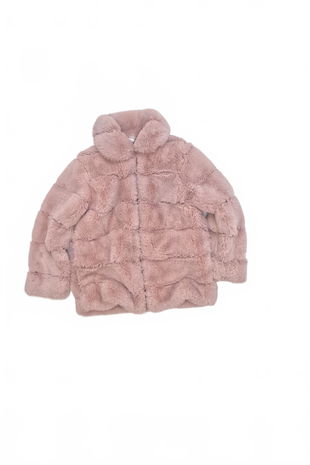 Dievčenský zimný kabát Lindex, farba ružová, veľkosť 116