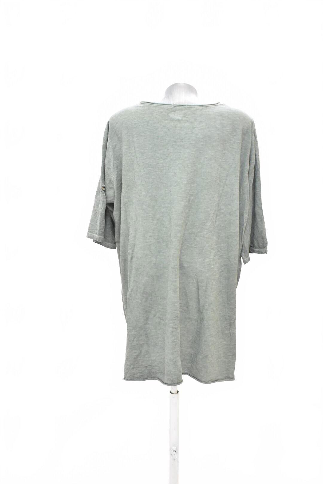 Dámske tričko Made In Italy s potlačou, farba khaki, veľkosť L