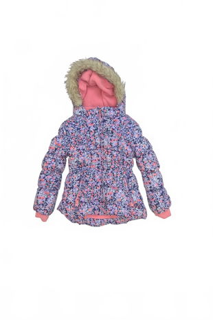 Dievčenská zimná bunda Kiki & Koko, farba kvetovaná, veľkosť 98