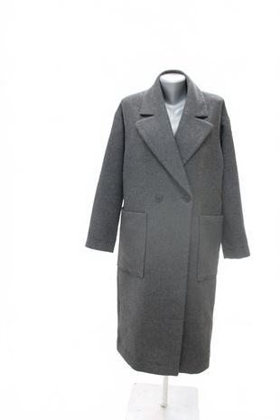 Dámsky kabát Pull&Bear, farba sivá, veľkosť XS