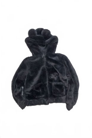 Dievčenský kabát H&M, farba čierna, veľkosť 134