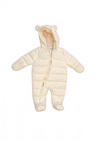 Dievčenská zimná kombinéza F&F, farba biela, veľkosť 2-3 m