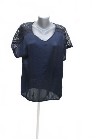 Dámske tričko Vero Moda bez potlače, farba modrá, veľkosť XL